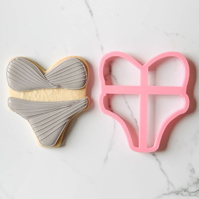 Stripy Bikini Summer Cookie Cutter and Embosser
