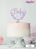 Baby Semi-Wreath Baby Shower Cake Topper Premium 3mm Acrylic Lilac
