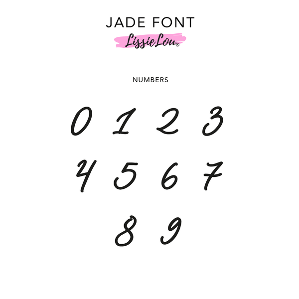 Jade Font Numbers Double Layer Cake Topper or Cake Motif Premium 3mm Acrylic or Birch Wood