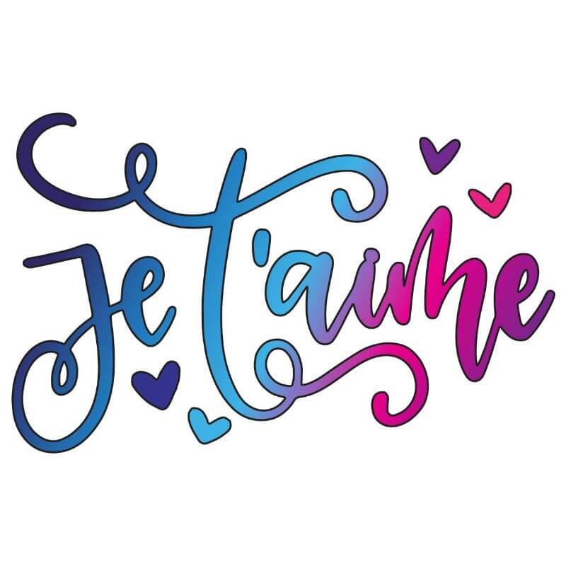 Je T'aime Valentine's Cookie Cutter