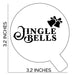 Jingle Bells Cupcake Stencil - Cupcake Size Design