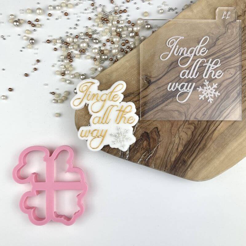 Jingle All The Way Christmas Cookie Cutter and Embosser by Frosted Cakes by Em