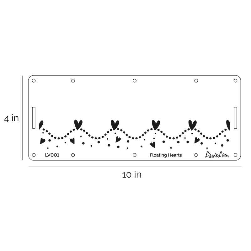 Floating Hearts Cake Stencil - Border Design