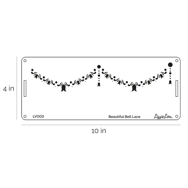Beautiful Bell Lace Cake Stencil - Border Design