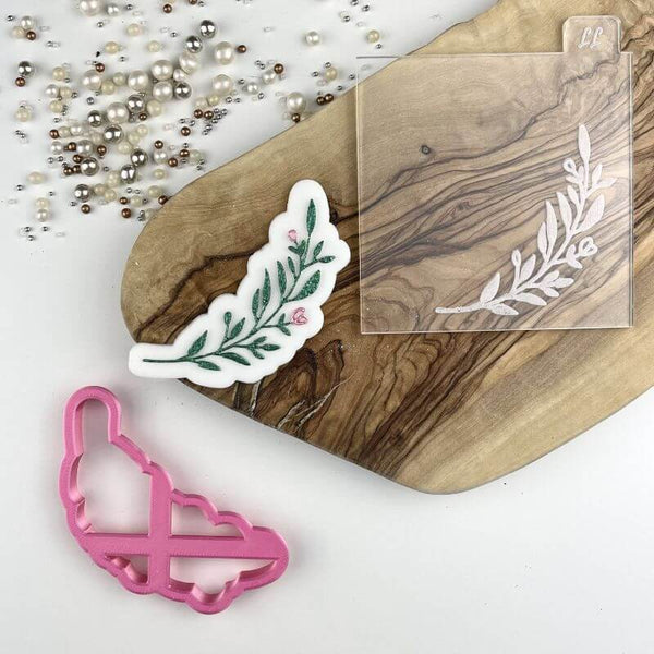 Leaf Corner Floral Cookie Cutter and Embosser LissieLou