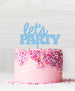 Let's Party Acrylic Cake Topper Candy Floss Blue