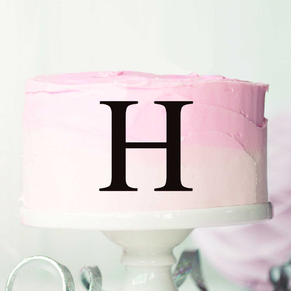 Letter H Cake Motif