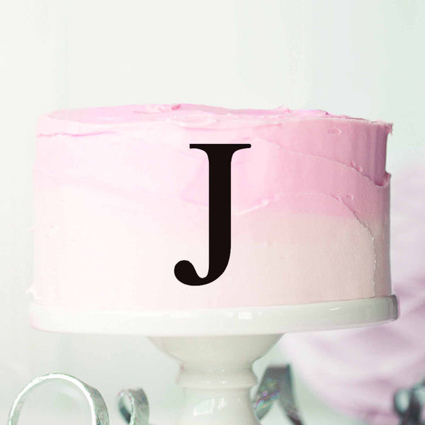 Letter J Cake Motif