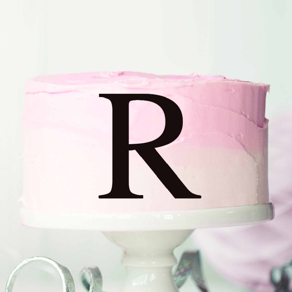 Letter R Cake Motif