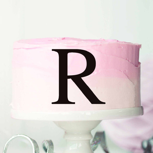 Letter R Cake Motif