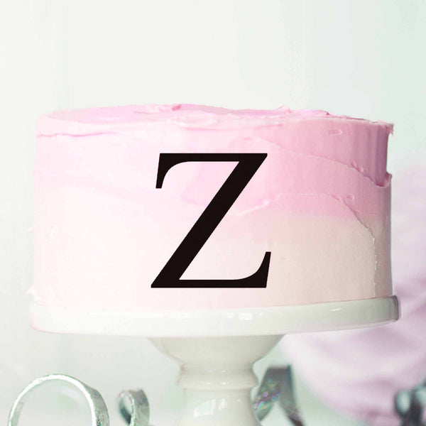 Letter Z Cake Motif