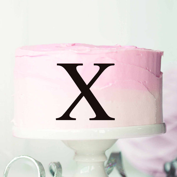 Letter X Cake Motif