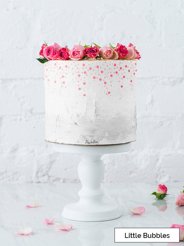 Little Bubbles Circles Cake Stencil - Border Design