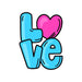 Love in Bubble Font Valentine's Cookie Cutter