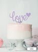 Love with Heart Wedding Valentine's Cake Topper Premium 3mm Acrylic Lilac