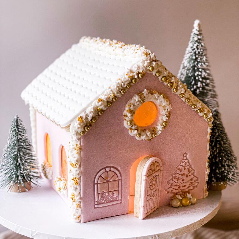 Large Gingerbread House Christmas Cookie Cutter and Stamp Set