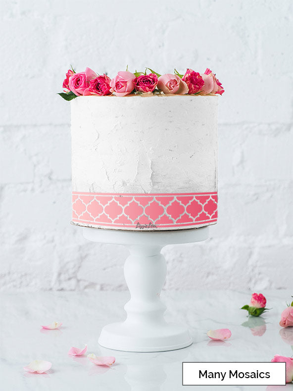 Many Mosaics Cake Stencil - Border Large