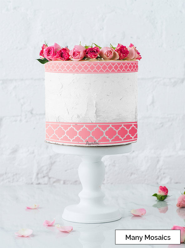 Many Mosaics Cake Stencil - Border Design