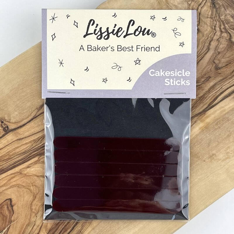 Maroon Acrylic Cakesicle Lollipop Sticks