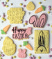 Bunny Kisses and Easter Wishes Cookie Cutter and Stamp