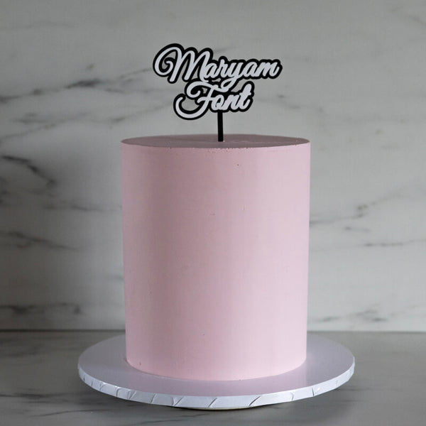Maryam Font Double Layer Custom Cake Topper or Cake Motif Premium 3mm Acrylic or Birch Wood