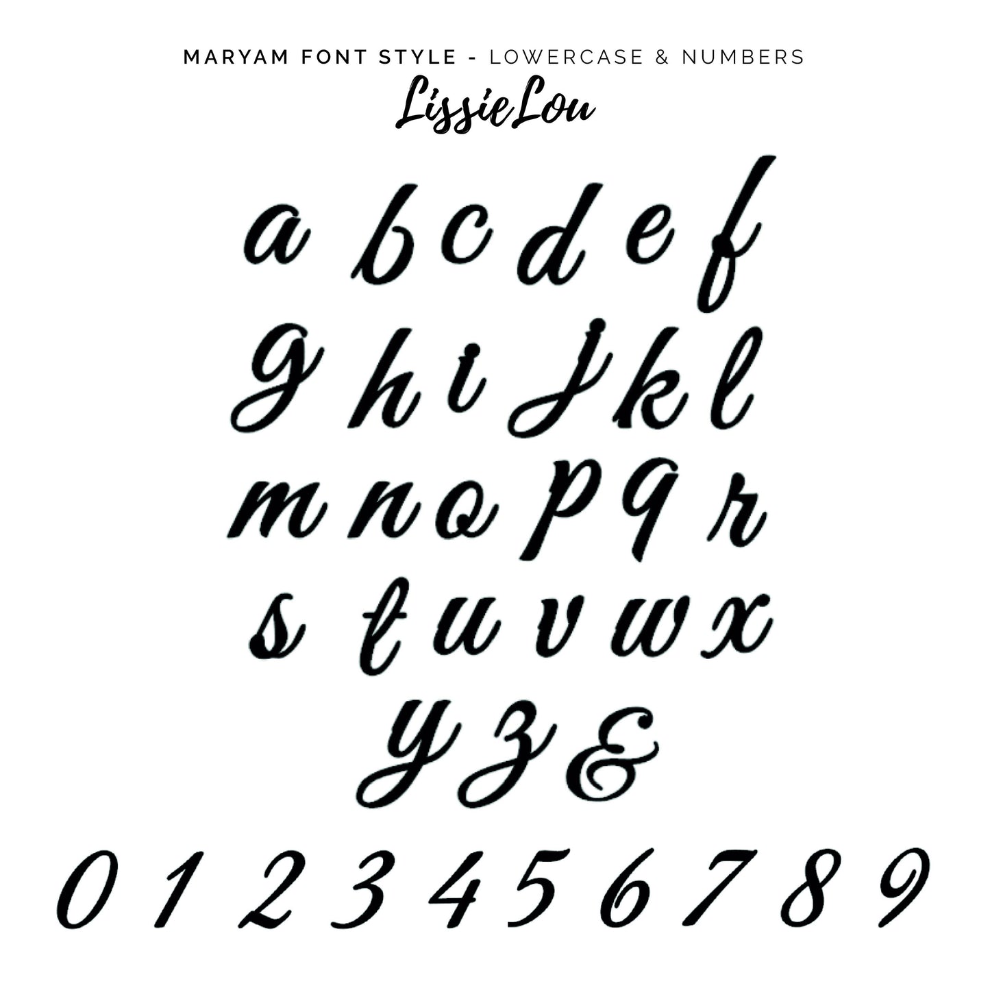 Maryam Font Style Name Cake Motif Premium 3mm Acrylic or Birch Wood