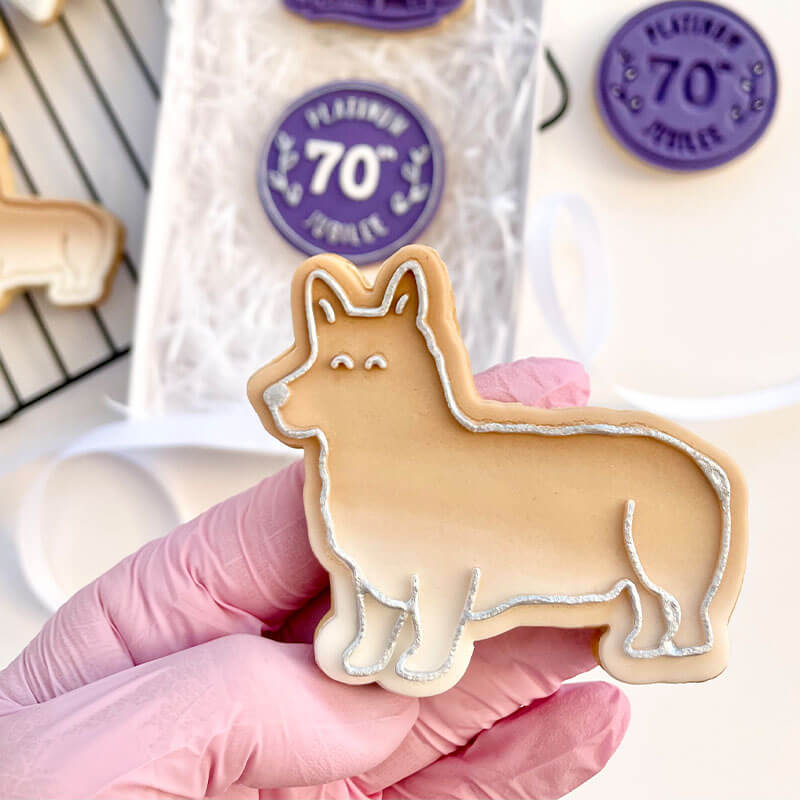 Corgi Jubilee Cookie Cutter and Embosser