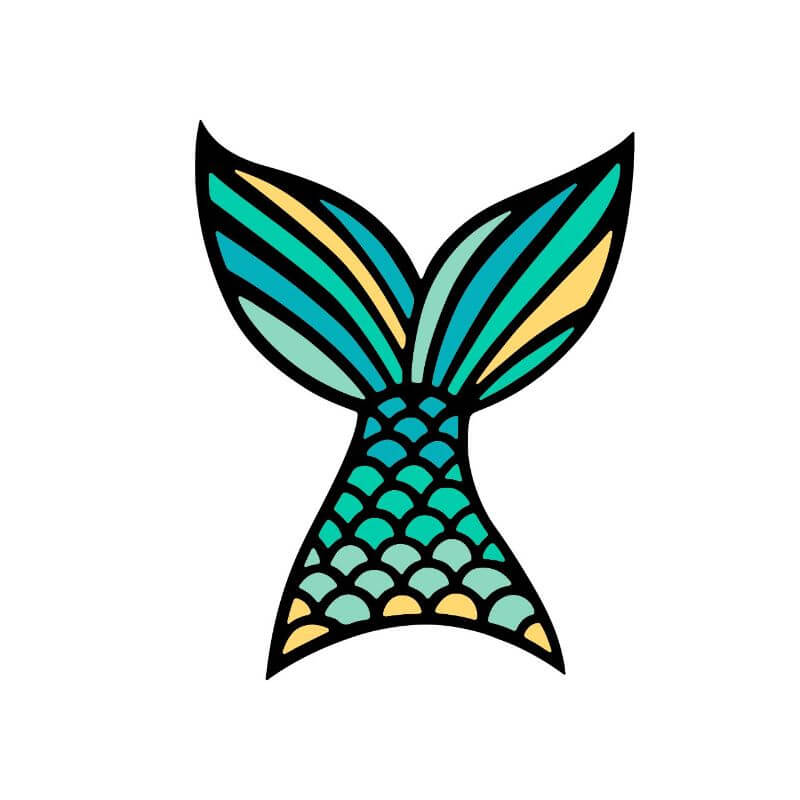 Mermaid Tail Under The Sea Cookie Cutter
