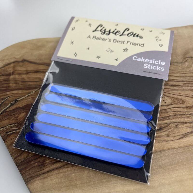 Mirror Blue Acrylic Cakesicle Lollipop Sticks