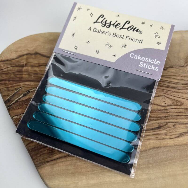 Mirror Turquoise Acrylic Cakesicle Lollipop Sticks
