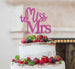 Miss to Mrs Hen Party Cake Topper Glitter Card Hot Pink 