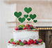 Heart Mixed Sized Cake Topper Set of 7 Cake Topper Glitter Card Green
