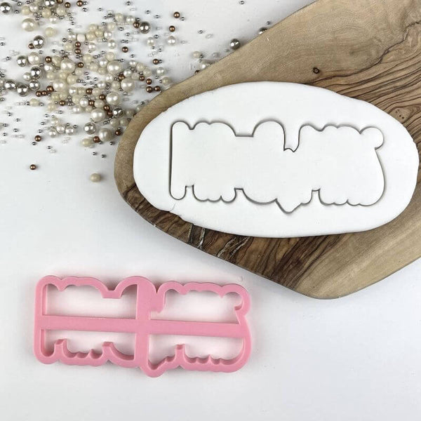 Mr & Mrs in a Line with Arrow Wedding Cookie Cutter