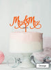 Mr and Mr Pretty Same Sex Wedding Cake Topper Premium 3mm Acrylic Orange