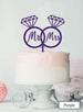 Mr and Mrs Ring Cake Wedding Cake Topper Premium 3mm Acrylic Purple
