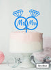 Mr and Mrs Ring Cake Wedding Cake Topper Premium 3mm Acrylic Sky Blue