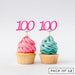 Number 100 Cupcake Toppers Pack of 12