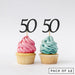 Number 50 Cupcake Toppers Pack of 12