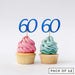 Number 60 Cupcake Toppers Pack of 12