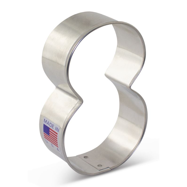 Number 8 Metal Cookie Cutter