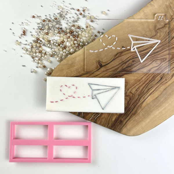 Paper Aeroplane with Heart Valentine's Cookie Cutter and Embosser