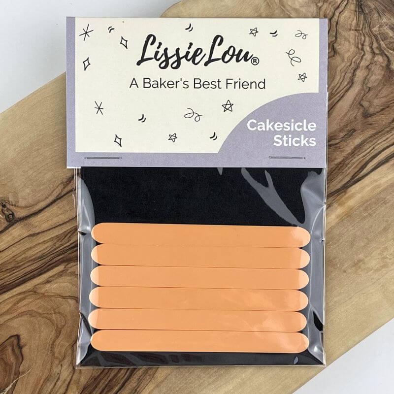 Peach Acrylic Cakesicle Lollipop Sticks