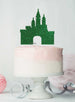 Princess Castle Birthday Cake Topper Glitter Card Green