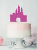 Princess Castle Birthday Cake Topper Glitter Card Hot Pink