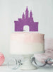 Princess Castle Birthday Cake Topper Glitter Card Light Purple