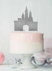 Princess Castle Birthday Cake Topper Glitter Card Silver