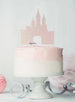 Princess Castle Birthday Cake Topper Glitter Card White