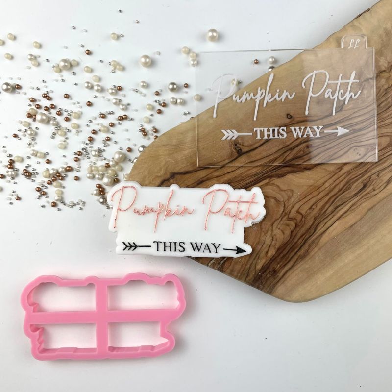 Pumpkin Patch This Way Halloween Cookie Cutter and Embosser