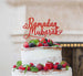 Ramadan Mubarak Cake Topper Pretty Font Red