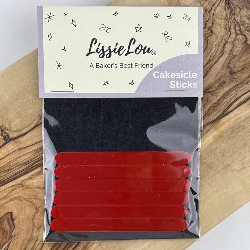 Red Acrylic Cakesicle Lollipop Sticks